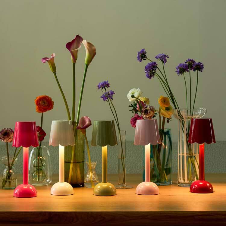 Watermelon Pink Scallop Rechargeable LED Lamp