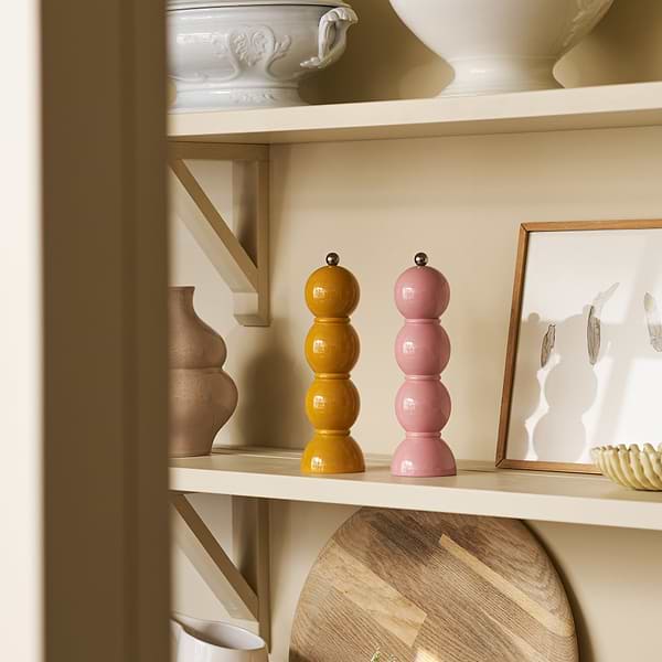 Mustard Bobbin Lacquer Salt or Pepper Mill