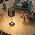 Chrome Lacquer Rechargeable Bobbin LED Lamp