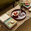Cherry Round Large Lacquered Scallop Tray
