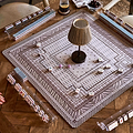 Ikat Mink Mahjong Mat
