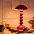 Red Lacquer Rechargeable Bobbin LED Lamp