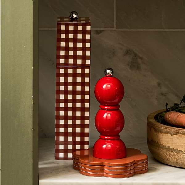 Red Mini Bob Salt or Pepper Mill