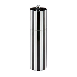 Black Striped Column Salt or Pepper Mill
