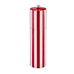 Burgundy Striped Column Salt or Pepper Mill