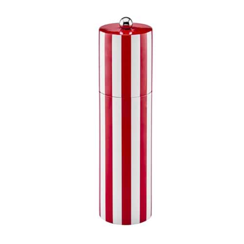 Burgundy Striped Column Salt or Pepper Mill