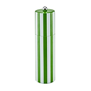 Green Striped Column Salt or Pepper Mill