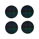 Black Watch Tartan Coasters- Set of 4
