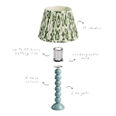 Tall Bobbin Bases and 25cm Lampshades