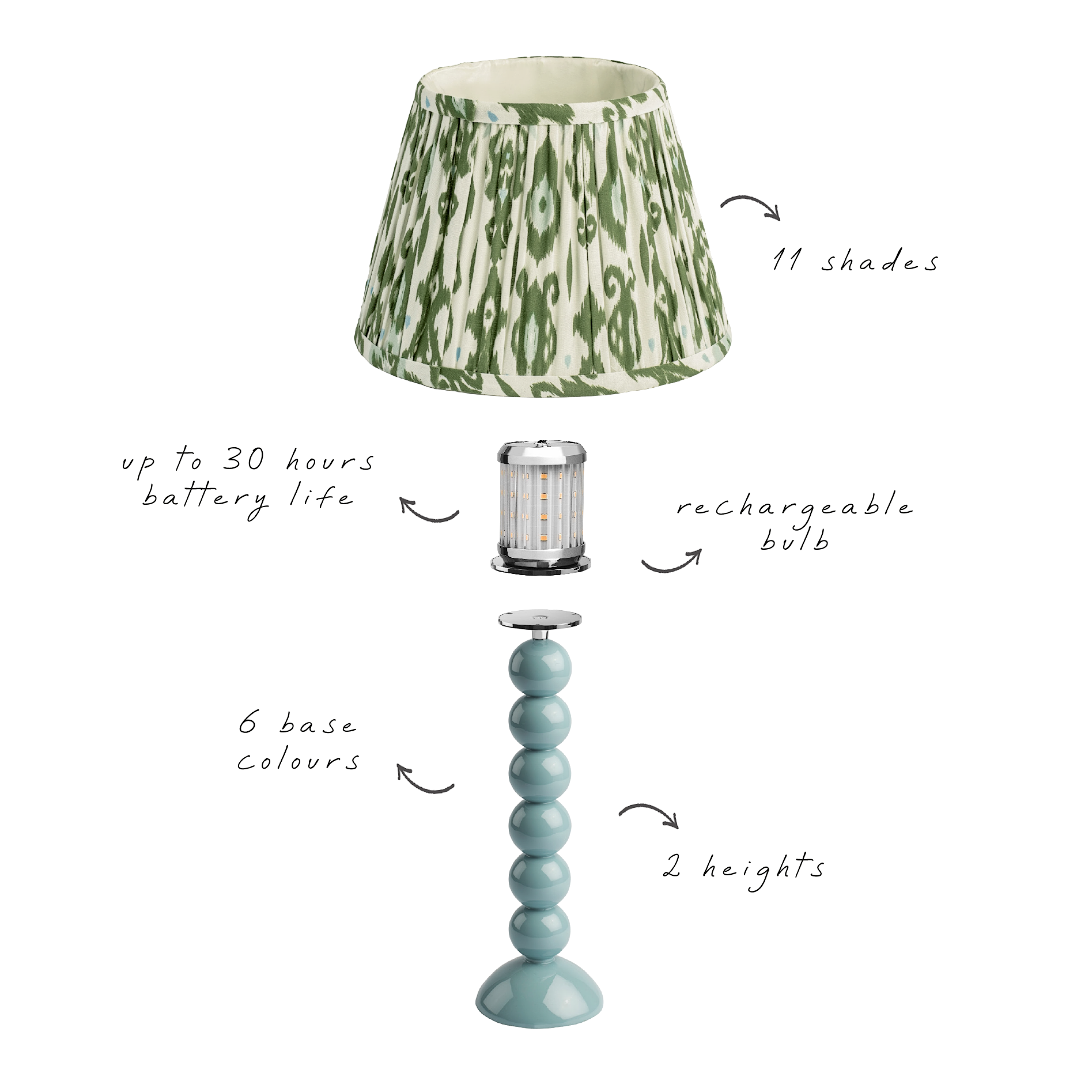 Tall Bobbin Bases and 25cm Lampshades