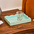 Eau De Nil Small Lacquered Scalloped Tray