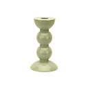 Medium Sage Bobbin Candlestick - 14cm