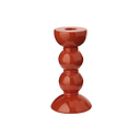 Medium Orange Bobbin Candlestick - 14cm