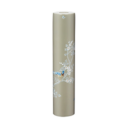 Grey Chinoiserie Candlestick