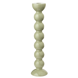 Extra Tall Sage Bobbin Candlestick - 33cm
