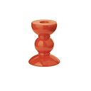 Small Orange Bobbin Candlestick - 10cm
