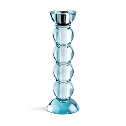 Icy Bobbin Candlestick Blue 23cm