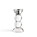 Icy Bobbin Candlestick Clear 14cm