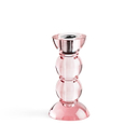 Icy Bobbin Candlestick Pink 14cm