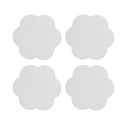 White Scallop Coasters – Set of 4