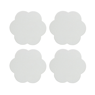White Scallop Coasters – Set of 4