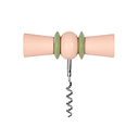 Bow Tie Corkscrew Pink & Green