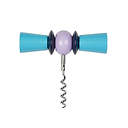 Bow Tie Corkscrew Aqua & Lilac