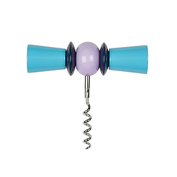 Bow Tie Corkscrew Aqua & Lilac