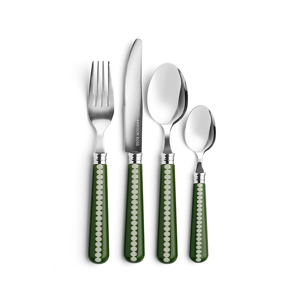Khaki & Sage Bobbin Cutlery - 16-Piece Set