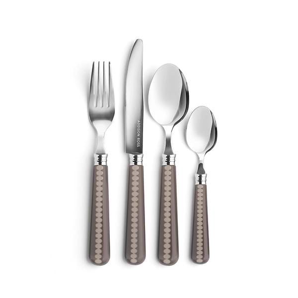Mink & Cappuccino Bobbin Cutlery - 16-Piece Set