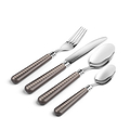 Mink & Cappuccino Bobbin Cutlery - 16-Piece Set