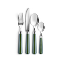 Chambray & Khaki Bobbin Cutlery - 16-Piece Set