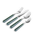 Chambray & Khaki Bobbin Cutlery - 16-Piece Set