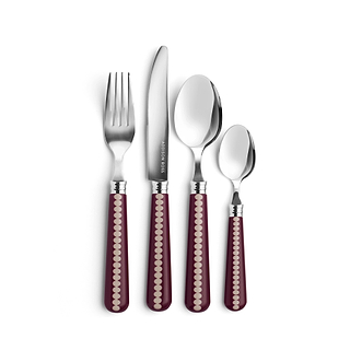 Cherry & Cappuccino Bobbin Cutlery - 16-Piece Set