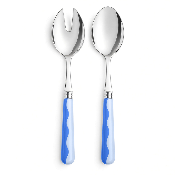Wave Salad Servers - Periwinkle & Blue (2‑Piece Set)