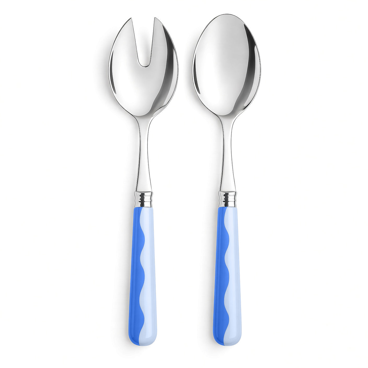 Wave Salad Servers - Periwinkle & Blue (2‑Piece Set)