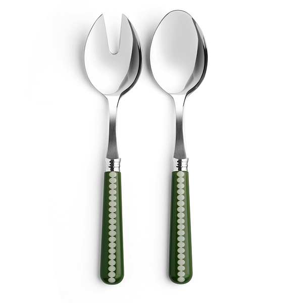 Khaki & Sage Bobbin Salad Servers - 2-Piece Set