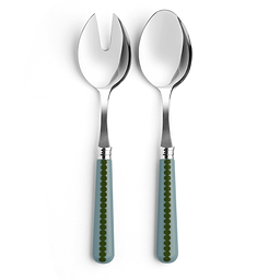 Chambray & Khaki Bobbin Salad Servers - 2-Piece Set