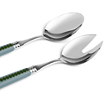 Chambray & Khaki Bobbin Salad Servers - 2-Piece Set