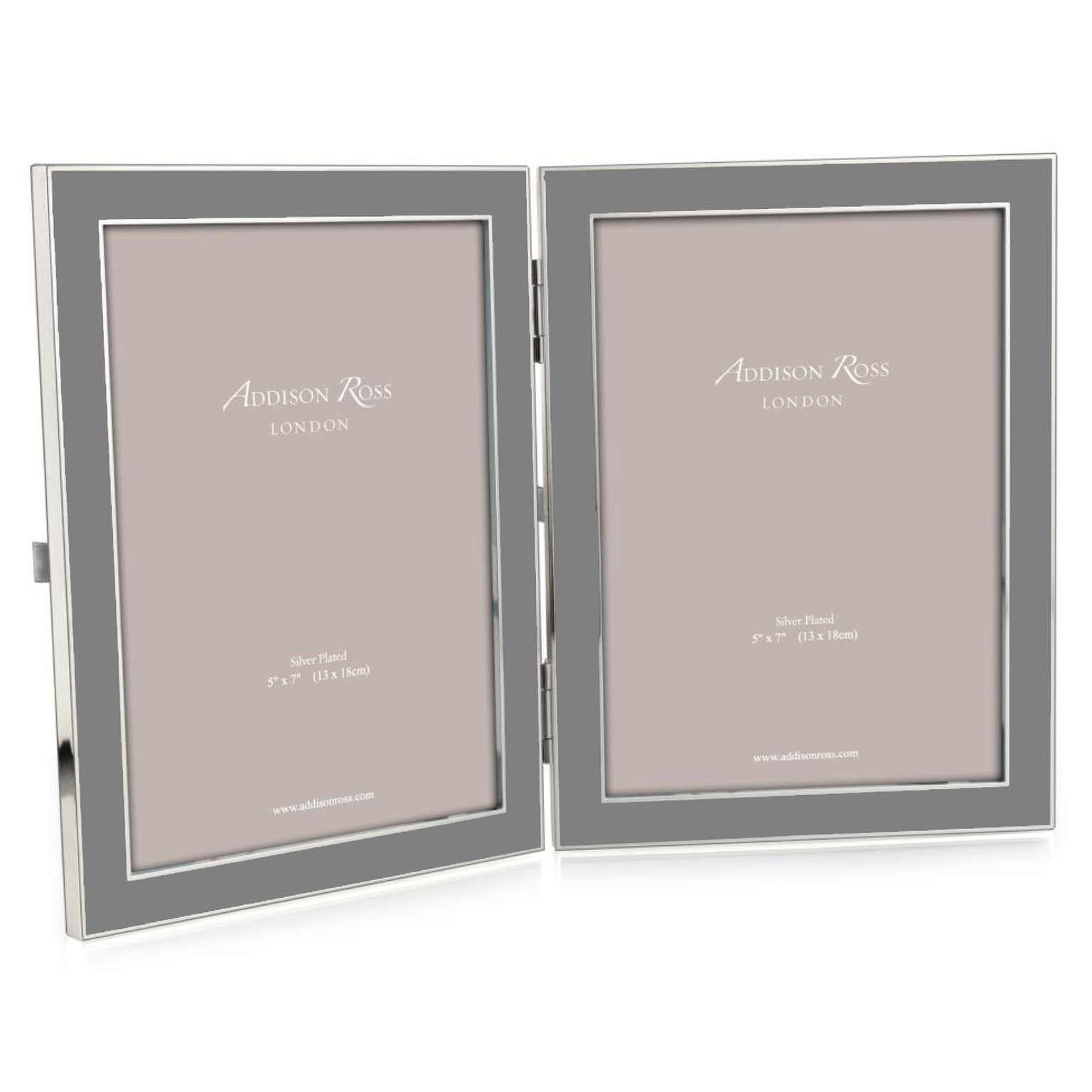 Silver Trim, Double Chiffon Enamel Picture Frame