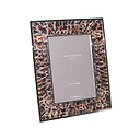 Faux Pheasant Feather & Silver Frame