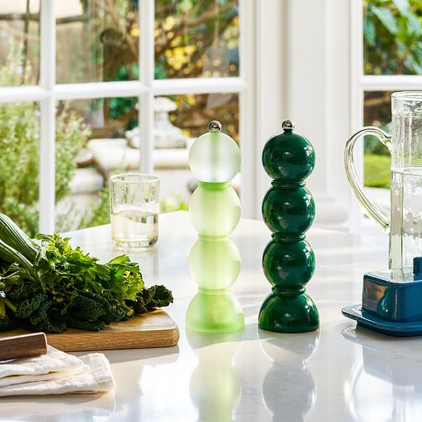 Racing Green Bobbin Salt or Pepper Mill