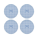 Blue Gingham Coasters- Set of 4