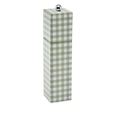 Sage Gingham Square Pillar Salt or Pepper Mill