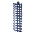 Navy Gingham Square Pillar Salt or Pepper Mill