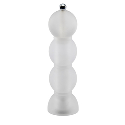 Clear Frosty Bobbin Salt or Pepper Mill