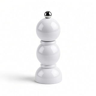 White Mini Bob Salt or Pepper Mill