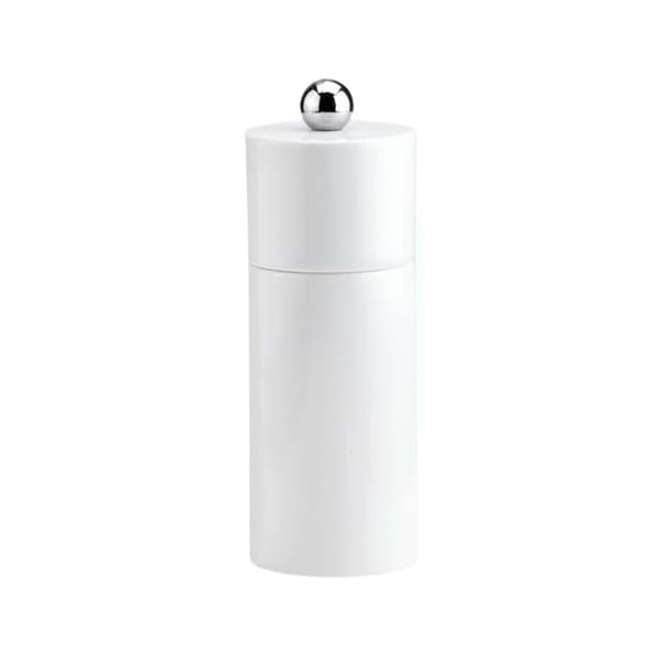White Mini Column Salt or Pepper Mill