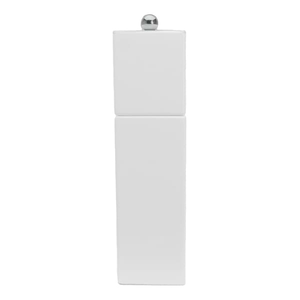 White Square Pillar Salt or Pepper Mill