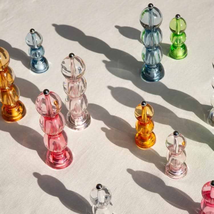 Amber Icy Bobbin Salt or Pepper Mill